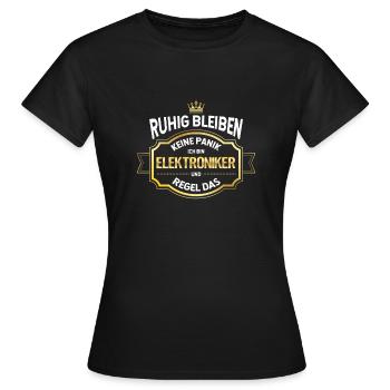 Ich bin Elektroniker und Regel das Elektroniker - Frauen T-Shirt - Schwarz - Vorne - AI Model Female 172 dark (172cm)