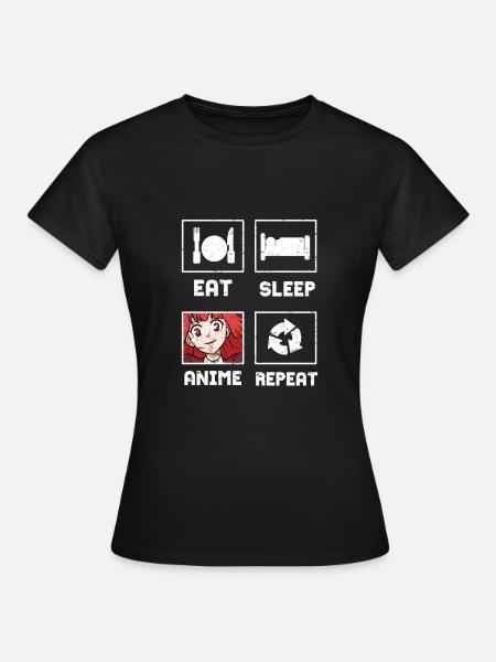 Anime Manga - Frauen T-Shirt - Schwarz