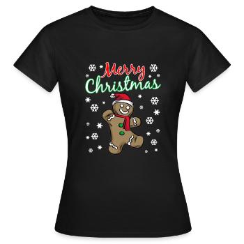 JOYEUX NOEL - T-shirt Femme - noir - Devant - AI Model Female 172 dark (172cm)