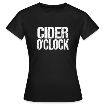 Cider O'Clock Cider Alcohol Ireland Gift - Women's T-Shirt - black - Front - AI Model Female 172 dark (172cm)