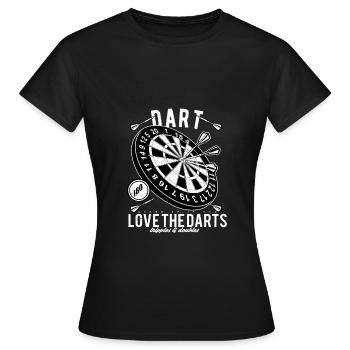 Fléchettes fléchettes fléchettes fléchettes fléchettes 180 Bullseye - T-shirt Femme - noir - Devant - AI Model Female 172 dark (172cm)