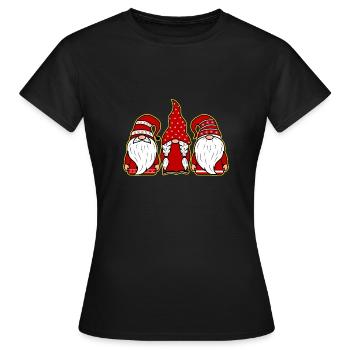 Gnomes gnomes de nains Humour - T-shirt Femme - noir - Devant - AI Model Female 172 dark (172cm)
