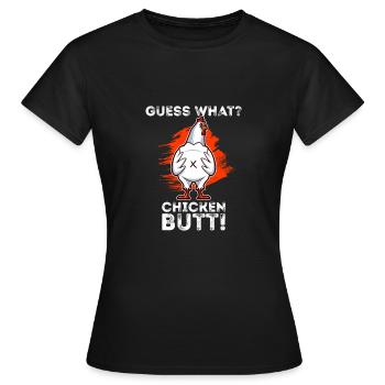Devinez quel bout de poulet - T-shirt Femme - noir - Devant - AI Model Female 172 dark (172cm)