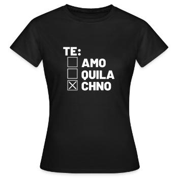 Te Amo Quila Chno Techno Festival Rave Drogen Herr - Frauen T-Shirt - Schwarz - Vorne - AI Model Female 172 dark (172cm)