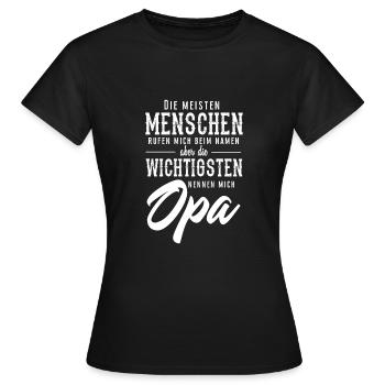 Die wichtigsten rufen mich Opa - Frauen T-Shirt - Schwarz - Vorne - AI Model Female 172 dark (172cm)
