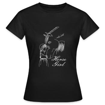Fille de cheval - T-shirt Femme - noir - Devant - AI Model Female 172 dark (172cm)