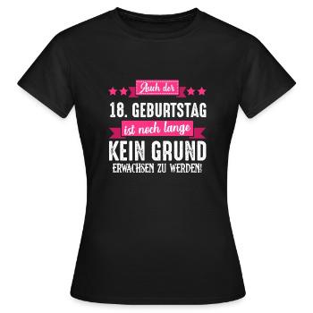 18. Geburtstag Mädchen Damen Geschenk - 18 Jahre - Frauen T-Shirt - Schwarz - Vorne - AI Model Female 172 dark (172cm)