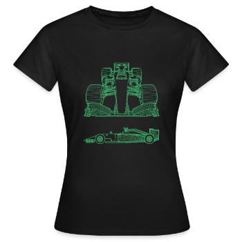 Voiture de course en 3D formule de course voiture de course 1 un - T-shirt Femme - noir - Devant - AI Model Female 172 dark (172cm)