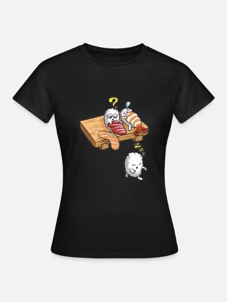 SLEEPWALKING SUSHI - Frauen T-Shirt - Schwarz