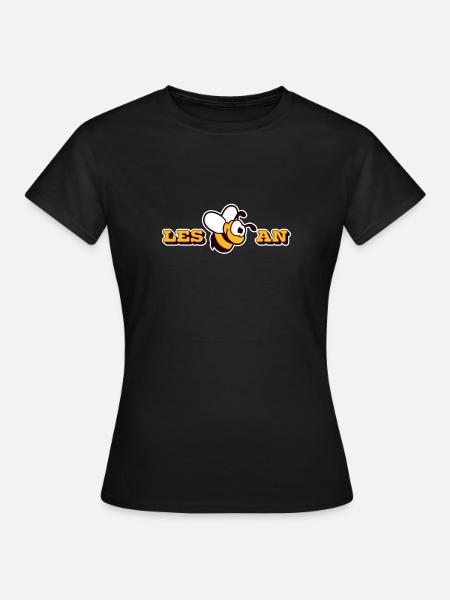 Les abeille un drôle dire lesbiennes femmes - T-shirt Femme - noir