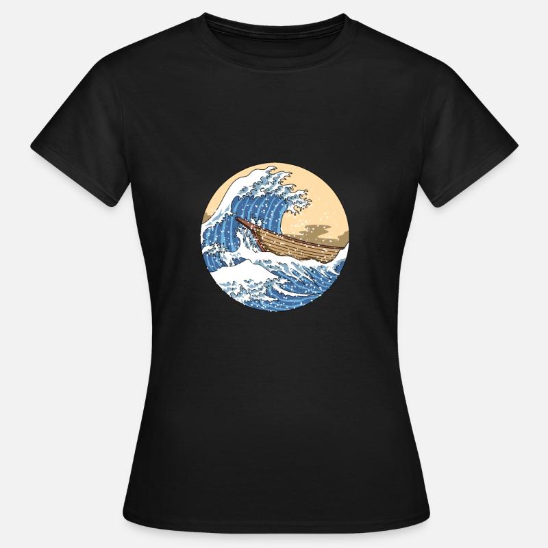 Kanagawa Big Wave Giappone - Maglietta da donna - nero