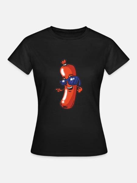 Sucuk Wurst - Dame-T-shirt - sort