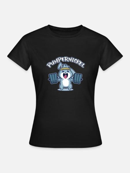 Pumpernickel Pumper karnickel Häschen - Frauen T-Shirt - Schwarz