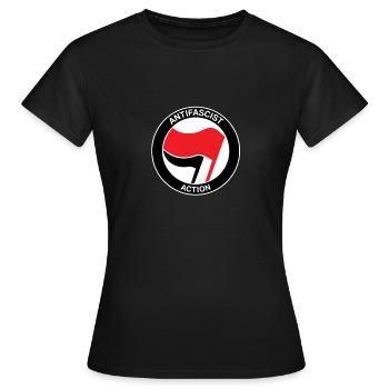 Action antifasciste Antifa antifasciste - T-shirt Femme - noir - Devant - AI Model Female 172 dark (172cm)
