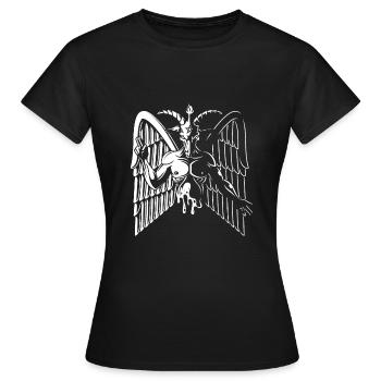 Baphomet - chèvres aux ailes d'ange - T-shirt Femme - noir - Devant - AI Model Female 172 dark (172cm)
