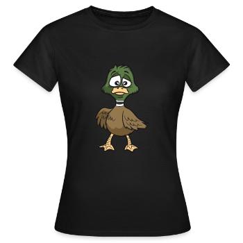 de canard doux - T-shirt Femme - noir - Devant - AI Model Female 172 dark (172cm)