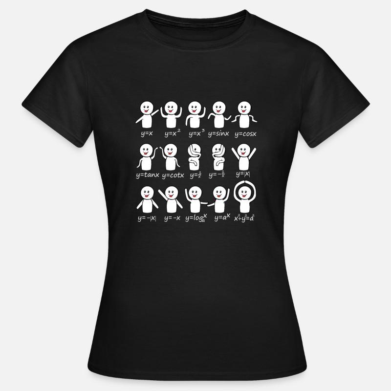 Algebra Dance Funny Chart Math Equation Mat - T-shirt Femme - noir