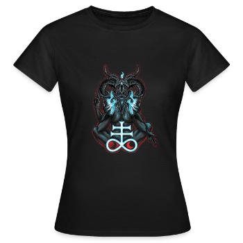 Baphomet Satan Lucifer - Women's T-Shirt - black - Front - AI Model Female 172 dark (172cm)
