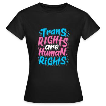 LGBTQ Transgender Stolz - Frauen T-Shirt - Schwarz - Vorne - AI Model Female 172 dark (172cm)