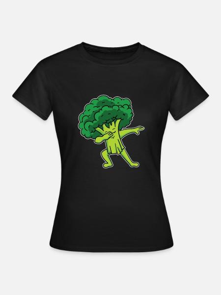 Brokkoli Gemüse Vegan Vegetarier Dabbing Dab Tanz - Frauen T-Shirt - Schwarz