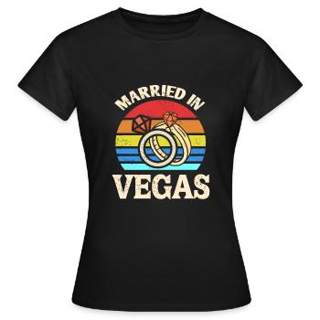 Verheiratet in Vegas - Frauen T-Shirt - Schwarz - Vorne - AI Model Female 172 dark (172cm)