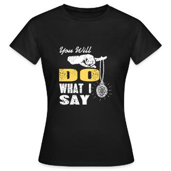 Vous ferez ce que je dis hypnose - T-shirt Femme - noir - Devant - AI Model Female 172 dark (172cm)