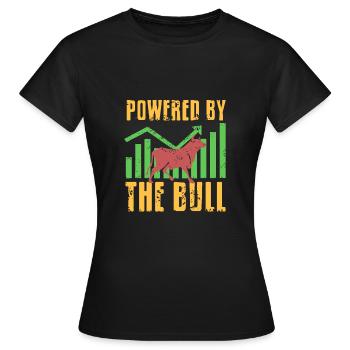 Angetrieben durch den Bullen Bullenmarkt - Frauen T-Shirt - Schwarz - Vorne - AI Model Female 172 dark (172cm)