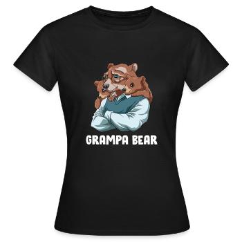Großvater Bär - Zwillingsbabys Großvater - Frauen T-Shirt - Schwarz - Vorne - AI Model Female 172 dark (172cm)