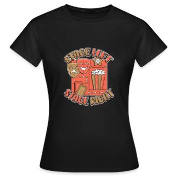 Stage Left Stage Right Acting Theater - Women's T-Shirt - black - Front - AI Model Female 172 dark (172cm)