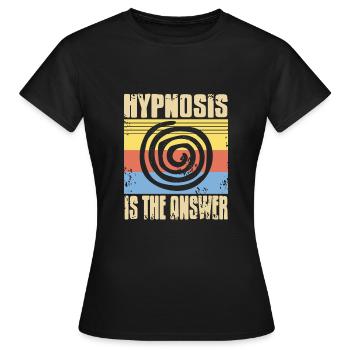 L’hypnose est la réponse - T-shirt Femme - noir - Devant - AI Model Female 172 dark (172cm)