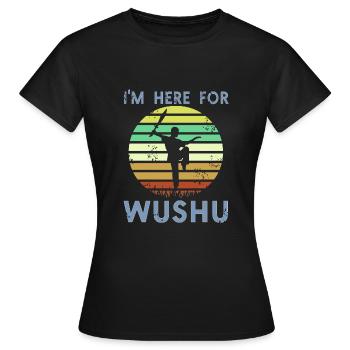 Je suis ici à cause du Wushu - T-shirt Femme - noir - Devant - AI Model Female 172 dark (172cm)