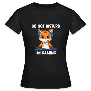Bitte nicht stören - Lustiges Videospiel Fox Gamer - Frauen T-Shirt - Schwarz - Vorne - AI Model Female 172 dark (172cm)