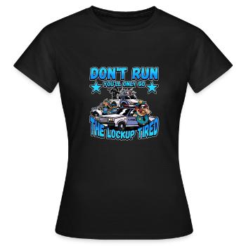 Conception de l’application de la loi pour un agent de police - T-shirt Femme - noir - Devant - AI Model Female 172 dark (172cm)