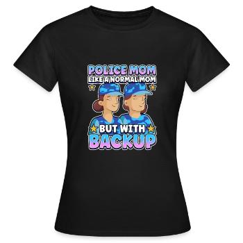 Conception de l’application de la loi pour un agent de police - T-shirt Femme - noir - Devant - AI Model Female 172 dark (172cm)