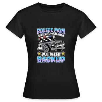 Conception de l’application de la loi pour un agent de police - T-shirt Femme - noir - Devant - AI Model Female 172 dark (172cm)
