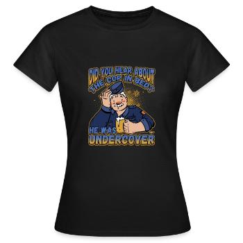 Conception de l’application de la loi pour un agent de police - T-shirt Femme - noir - Devant - AI Model Female 172 dark (172cm)