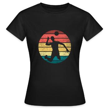 Volleyball Angriff - Frauen T-Shirt - Schwarz - Vorne - AI Model Female 172 dark (172cm)