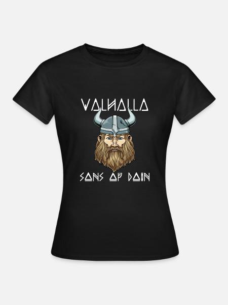 Sons Of Odin - Walhalla Wikinger-Krieger - Frauen T-Shirt - Schwarz