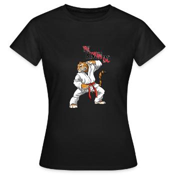 Niedlicher Taekwondo Tiger - Lustige TKD - Frauen T-Shirt - Schwarz - Vorne - AI Model Female 172 dark (172cm)