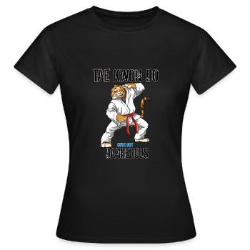 Taekwondo Kämpfer - Niedlich TKD Koreanische - Frauen T-Shirt - Schwarz - Vorne - AI Model Female 172 dark (172cm)