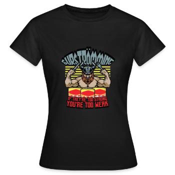 Surströmming - Frauen T-Shirt - Schwarz - Vorne - AI Model Female 172 dark (172cm)