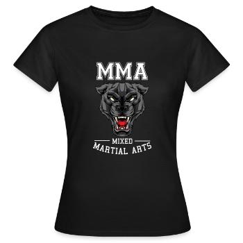 Mixed Martial Arts Panther - MMA-Kämpferin - Frauen T-Shirt - Schwarz - Vorne - AI Model Female 172 dark (172cm)