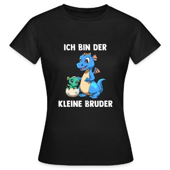 Drachen Kleiner Bruder - Ich bin der kleine Bruder - Frauen T-Shirt - Schwarz - Vorne - AI Model Female 172 dark (172cm)