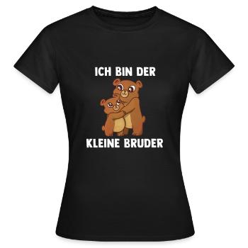 Bären Kleiner Bruder - Ich bin der kleine Bruder - Frauen T-Shirt - Schwarz - Vorne - AI Model Female 172 dark (172cm)