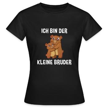 Bären Kleiner Bruder - Ich bin der kleine Bruder - Frauen T-Shirt - Schwarz - Vorne - AI Model Female 172 dark (172cm)