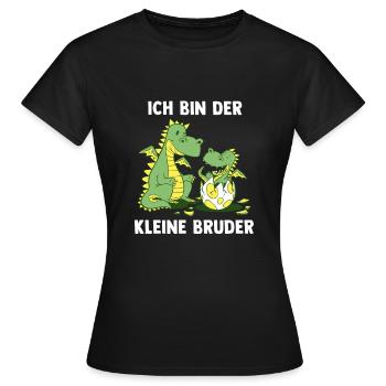 Drachen Kleiner Bruder - Ich bin der kleine Bruder - Frauen T-Shirt - Schwarz - Vorne - AI Model Female 172 dark (172cm)