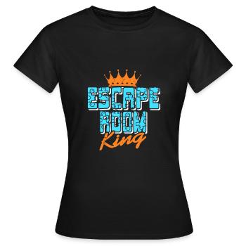 Salle d’évasion King - T-shirt Femme - noir - Devant - AI Model Female 172 dark (172cm)