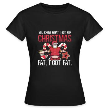 J’ai grossi pour Noël - T-shirt Femme - noir - Devant - AI Model Female 172 dark (172cm)