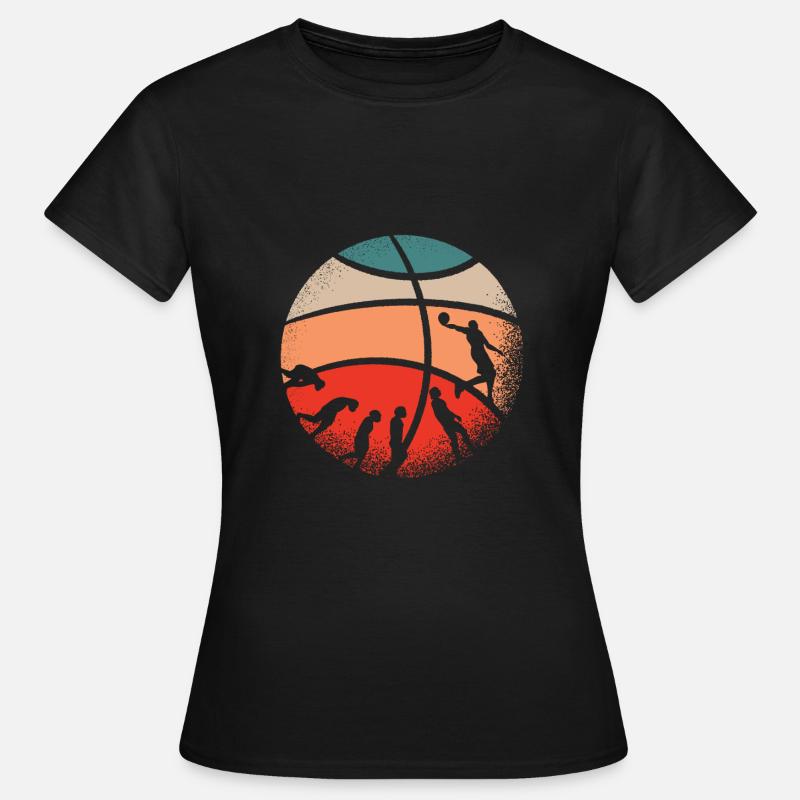 Basketball Evolution From Monkey To Men BBall - Frauen T-Shirt - Schwarz
