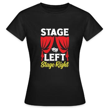 Scène Scène Gauche Scène Droite Acteur de théâtre Symphonie - T-shirt Femme - noir - Devant - AI Model Female 172 dark (172cm)